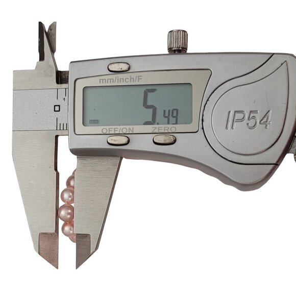 10K Yellow Gold Knotted Pink Fresh Water Pearl Necklace Strand, 18" Long E874 - Picture 6 of 7